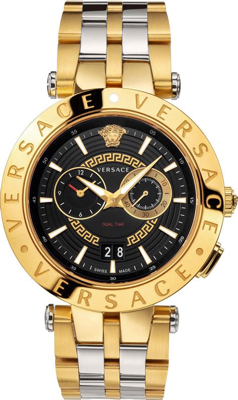 versace herrenuhr silber gold|versace diamond watch.